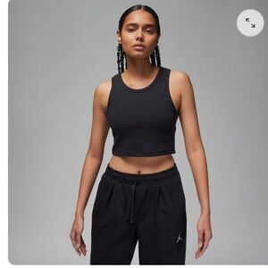 Jordan Tank Top Black XL NWT Athletic Nike Jumpman Tight Fit Crop Top